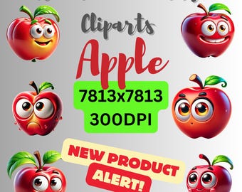 Cute Apple Illustrations | High-Res Apple Clipart for Download