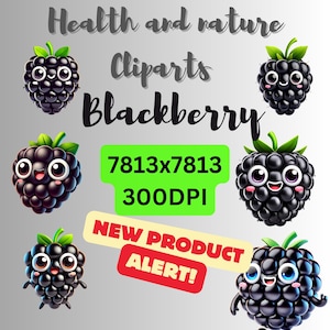 Blackberry Clipart Set | High-Quality Digital Blackberry Illustrations