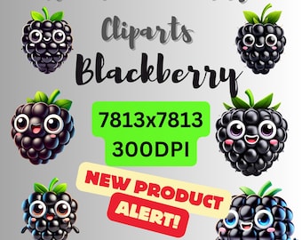 Blackberry Clipart Set | High-Quality Digital Blackberry Illustrations