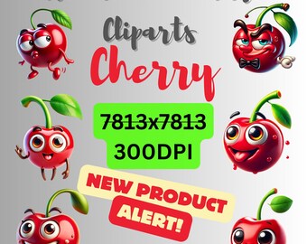 Cute Cherry Illustrations | High-Resolution PNG Cherry Clipart for Download