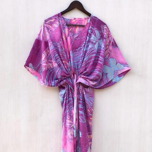 Silk Kaftan designer print Caftan Hand Kaftan Beach Gift Green Silk Kaftan Maxi Dress Handmade Kaftan for Women BeachWear Kaftan