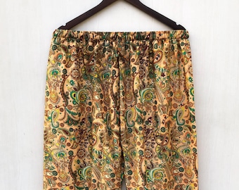 Floral Print Silk Pajama Pants: Women's Sleepwear