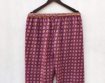 Printed Silk Blend Pajama Pants: Women's Loungewear Trousers