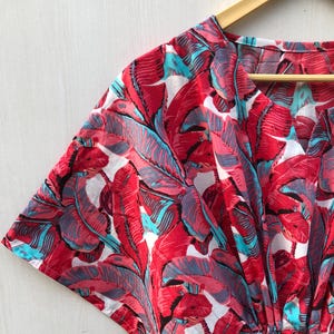 Hand Block Floral Cotton Kaftan: Lightweight Summer Beach Dress