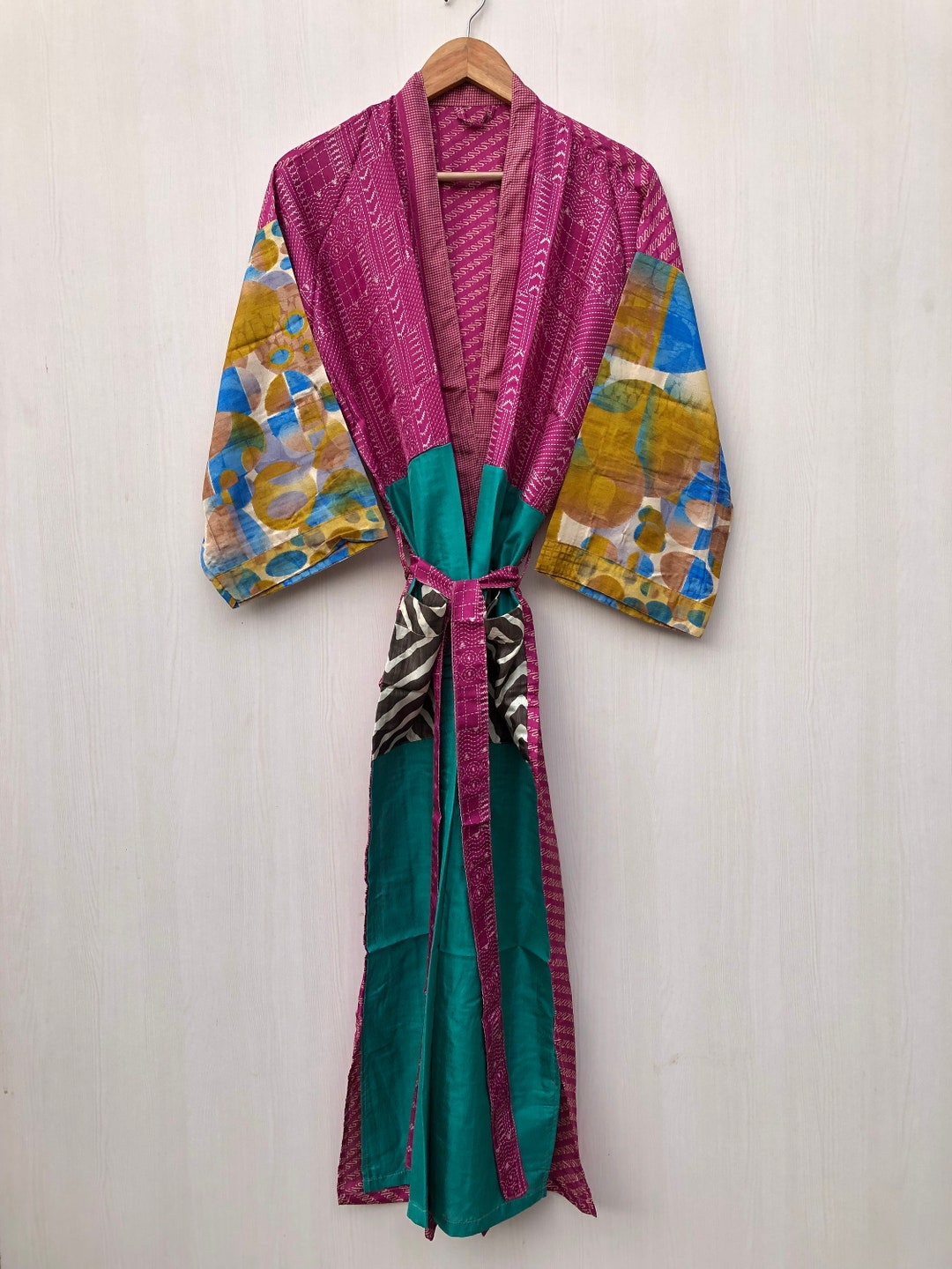 Beautiful Silk Kimono Robe, Woman Silk Kimono Vintage Kimono Honeymoon
