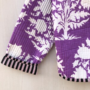 Cotton Circle Flower Jacket - Purple
