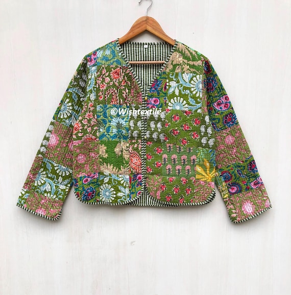 New Style Women's Quilted Jacket Block Printed Boho Style