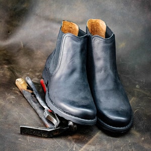 Chelsea leren laarzen, handgemaakte leren schoenen, herenlaarzen, heren hoge laarzen, leren laarzen heren, Chukka laarzen, zwarte laarzen, York