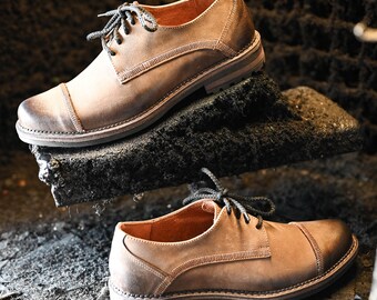 ose Real Multi-tone Brown Derby Sport shoes. Handcrafted in Italy Nisolo | Men main image 3