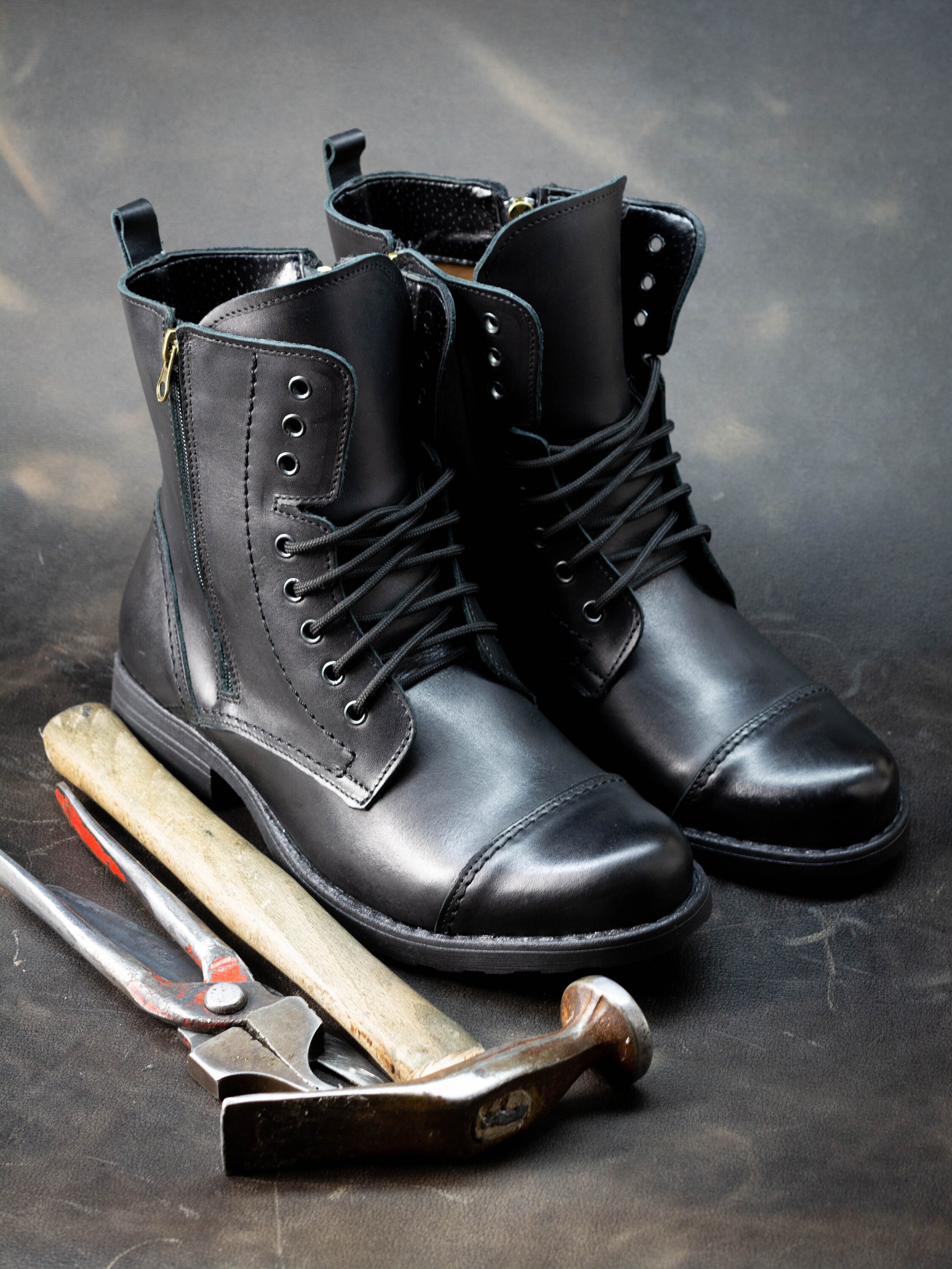 Men's Boots, Lace up Boots, Men's High Boots, Leather Boots Men