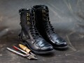 Handmade Italian Leather Motorcycle Boots, Men's High Boots, Leather Boots Men, Handmade Leather Boots, Combat Boots, Black Boots, no. Sonny