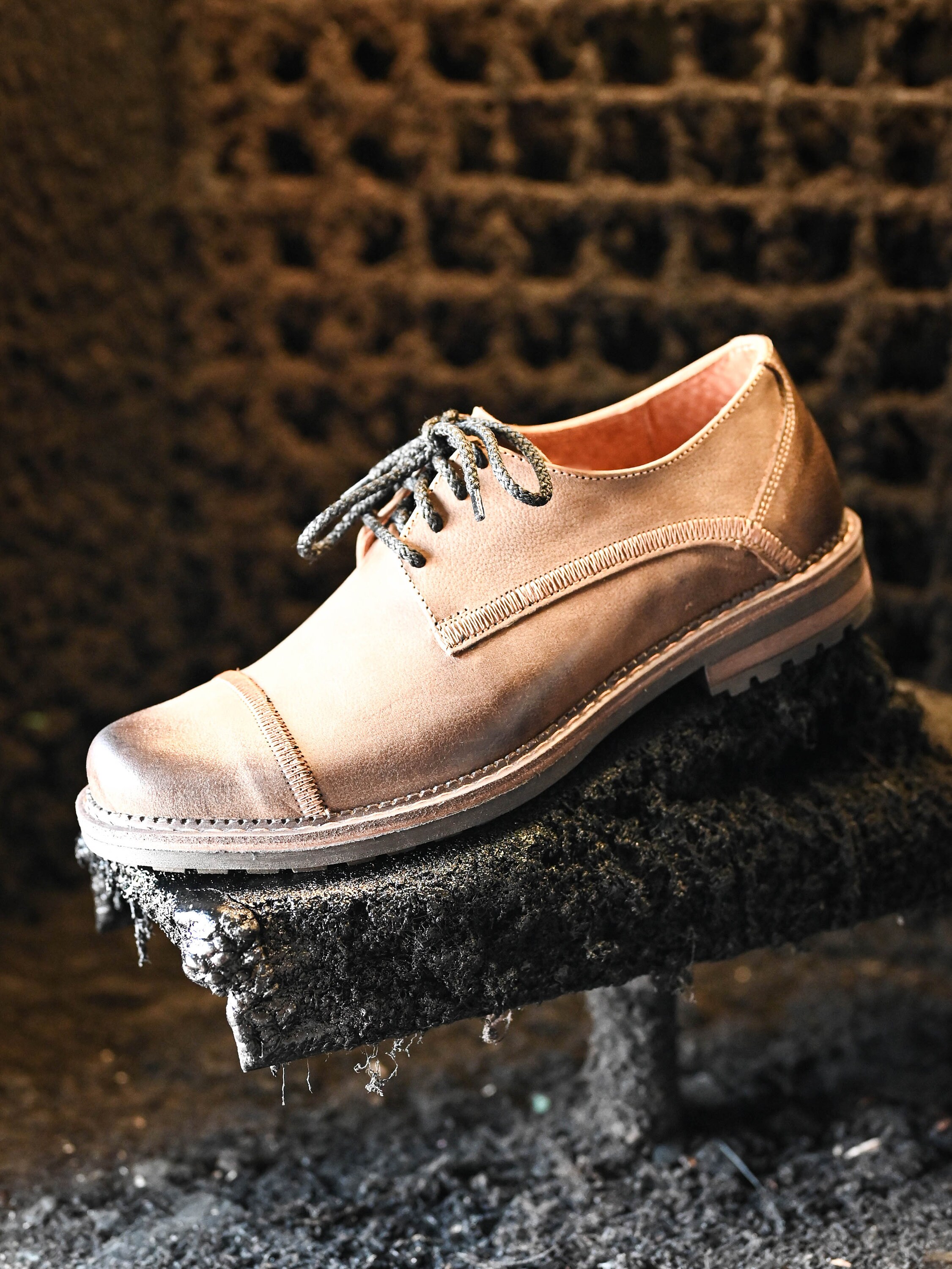 Premium Italian Leather Men's Derby Shoes, Handcrafted