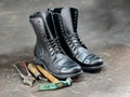 Handmade Italian Leather Motorcycle Boots, Men's High Boots, Leather Boots Men, Handmade Leather Boots, Combat Boots, Black Boots, no.Hunter