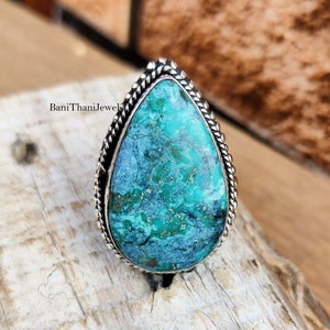 Tibetan Turquoise Ring, Gemstone Ring, Handmade Ring, 925 Silver Sterling Ring, Dainty Ring, Tibetan Ring, Beautiful Ring, Turquoise Ring