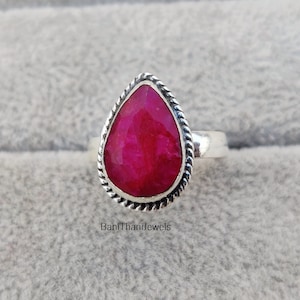 Ruby Ring, Ruby Jewelry, Handmade Ring, Gemstone Ring, 925 Sterling Silver Ring Silver Ring, Women Ring, Beautiful Ring, Silver Jewelry