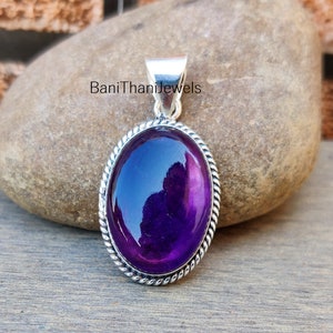 Amethyst Pendant, Amethyst Jewelry, 925 Silver Sterling Pendant, Gemstone Pendant, Handmade Pendant, Women Pendant, Gift Pendant