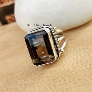 Smoky Quartz Ring, 925 Silver Sterling Ring, Gemstone Ring, Smoky Quartz Jewelry, Pretty Ring, Beautiful Ring, Women  Ring, Silver Jewelry