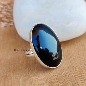 Black Onyx Ring, Handmade Ring, 925 Silver Sterling Ring, Gift Ring, Black Onyx Jewelry, Gemstone Ring, Statement Ring, Women Ring