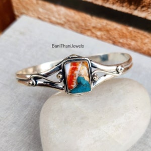 Oyster Turquoise Bangle, 925 Sterling Bangle, Oyster Turquoise Bracelet, Handmade Bangle, Oyster Bangle, Turquoise Bracelet, Gemstone Bangle