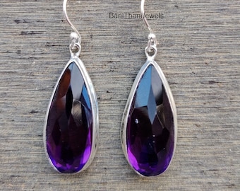 Amethyst Drop Earrings: Silver Statement Jewelry