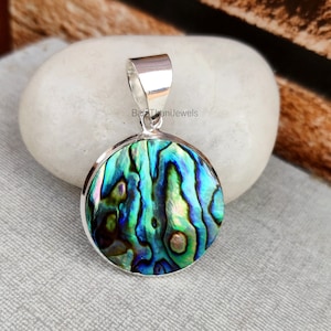 Abalone Shell Pendant, 925 Sterling Silver Pendant, Abalone Pendant, Handmade Pendant, Beautiful Pendant, Abalone Jewelry, Gemstone Pendant