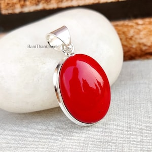 Coral Pendant, 925 Silver Sterling Pendant, Gemstone Pendant, Handmade Pendant, Coral Jewelry, Women Pendant, Coral Necklace, Coral Gemstone