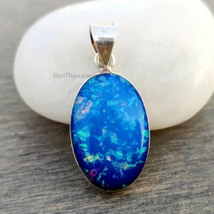 Australian Opal Pendant, Handmade Pendant, 925 Sterling Pendant, Gemstone Pendant, Opal Pendant, Gift Pendant, Australian opal Jewelry