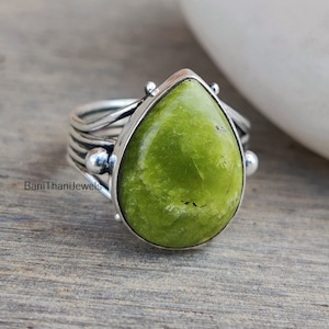 Peridot Ring, 925 Sterling Silver Ring, Handmade Ring, Beautiful Ring, Peridot Jewelry, Gift Ring, Gemstone Ring, Silver Ring, Women Ring