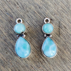 Larimar Earring, Silver Earrings, 925 Silver Sterling Earring, Blue Earrings, Handmade Earring, Larimar Jewelry, Women Earring, Gift Earring