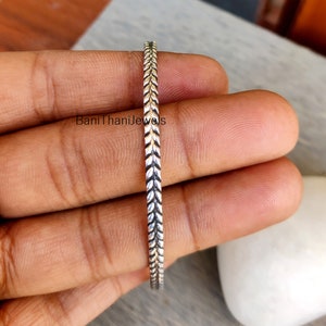 Silver Bangle, Handmade Bangle, 925 Silver Bangle, Women Bangle, Silver Bracelet, Silver Jewelry, Worry Bangle, Beautiful Bangle Bangle