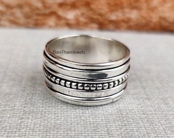 Silver Spinner Ring, 925 Silver Sterling Ring, Handmade Ring, Silver Ring, Meditation Ring, Band Ring, Spinner Ring, Silver Jewelry