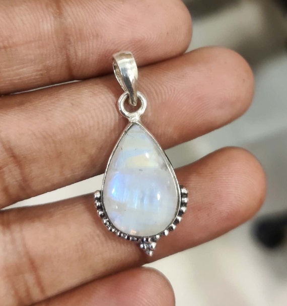 Pendentif pierre de lune, cadeau fait main, pendentif pierres