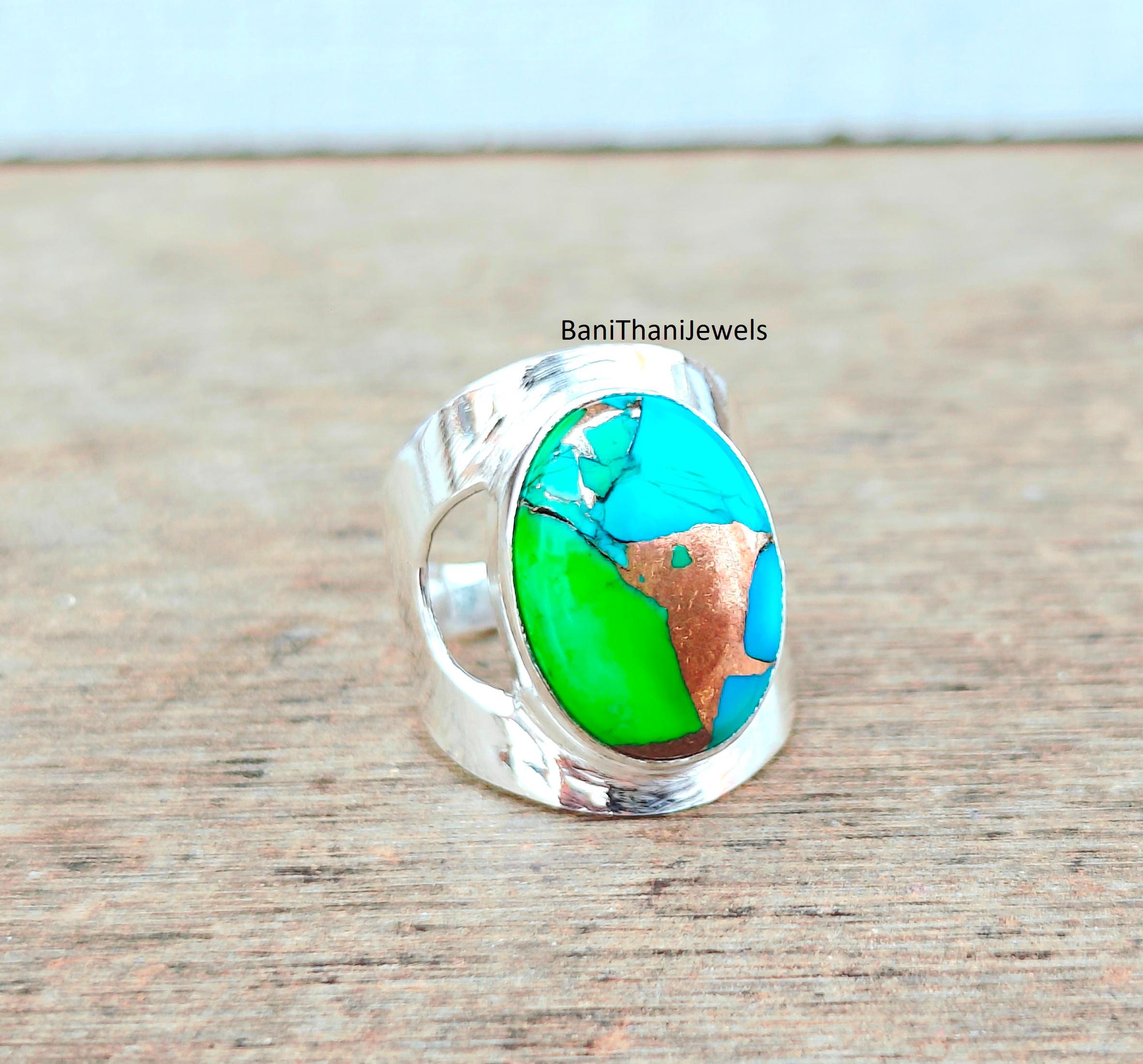 Peacock Dahlia Turquoise Ring, Beautiful Ring, Women Ring, Handmade Ring, Boho Ring, Pretty Ring, Gift Ring, Peacock Dahlia Jewelry, Gift.