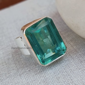 Aquamarine Ring, Handmade Ring, 925 Silver Sterling Ring, Gift Ring, Aquamarine Jewelry, Gift For Her, Gift Ring, Silver Ring, Women Ring