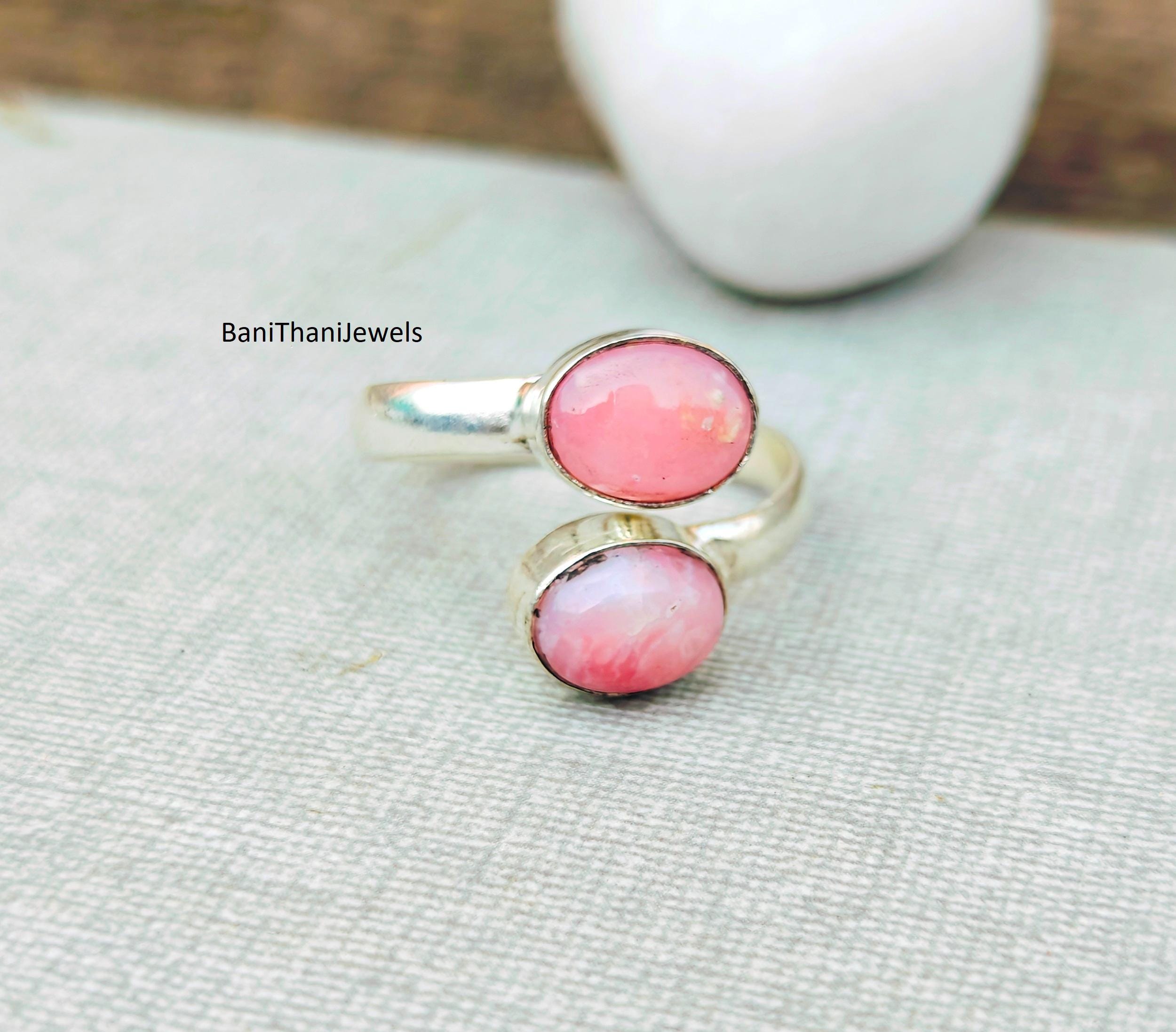 Pink Opal Ring, Women Ring, Pink Opal Jewelry, Gemstone Ring, 925 Silver Sterling Ring, Opal Ring, Silver Ring, Opal Jewelry, Gifts For Her