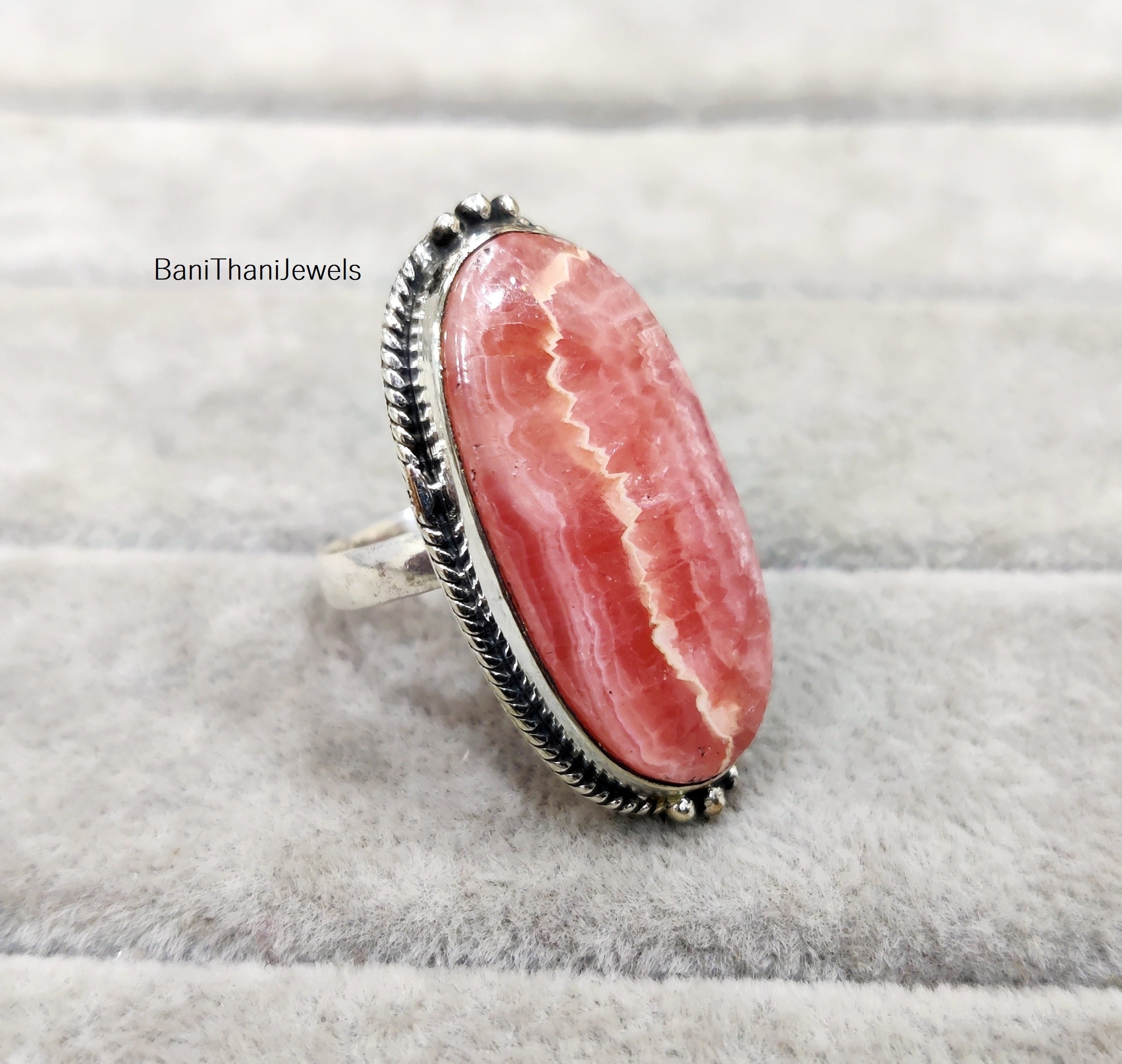 Rhodochrosite Ring - Etsy