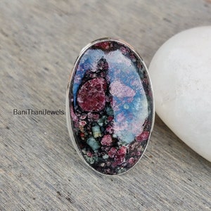 Eudialyte Ring, 925 Sterling Silver Ring, Gift Ring, Silver Ring, Pretty Ring, Gemstone Ring, Handmade Ring, Eudialyte Jewelry, Women Ring