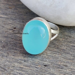 Chalcedony Ring, Gemstone Ring, Handmade Ring, Boho Ring, 925 Silver Sterling Ring, Chalcedony Jewelry, Silver Ring, Women Ring, Gift Ring
