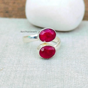 Anillo de rubí, joyería de rubí, anillo hecho a mano, anillo de piedras preciosas, plata de ley 925, anillo de plata, anillo de mujer, anillo hermoso, joyería de plata, regalos