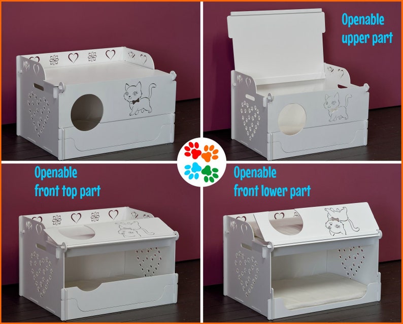 Wooden Modular Whelping Nesting Cat Birthing Box Pregnant Cat Etsy