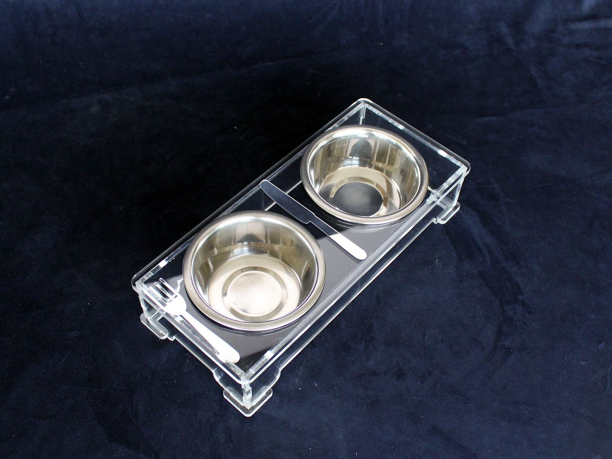 Personalized Acrylic Dog Bowl Stand Modern Acrylic Elevated Etsy