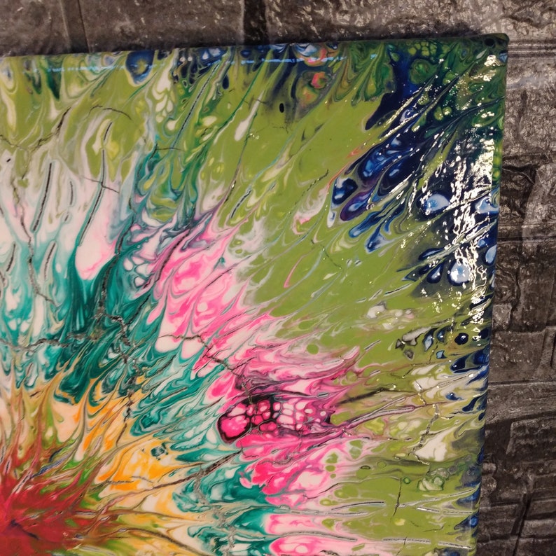 Acrylic Painting Fluid Painting Pouring Art Abstract 2 X Acrylic