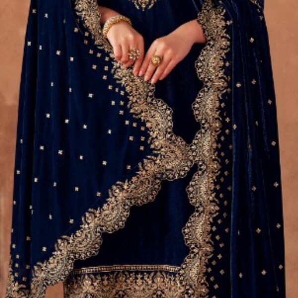 Blue Velvet Fabric - Etsy