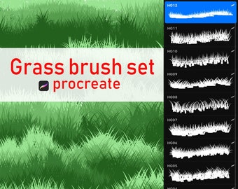 Procreate Grass Brushes: Landscape Brush Stamps (Digital Download)