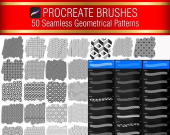 Procreate Geometric Pattern Brush Set | Seamless Design Brushes for Digital Art (Instant Download)
