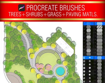 Procreate Tree Brushes: Landscape Design Brush Pack