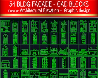 Building Facade CAD Blocks | Architectural Elevation DWG Files for AutoCAD & Drafting