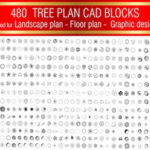 480 DWG Baum CAD-Blöcke | Landschafts Architektur, Autocad Symbole, Lageplan Entwurf