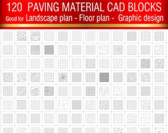 Paving Pattern CAD Blocks | Landscape Architecture DWG AutoCAD Symbols for Site Plans