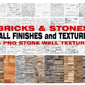 34 Stone Wall Texture Brushes | Brick & Stone PNG Clipart and Digital Art